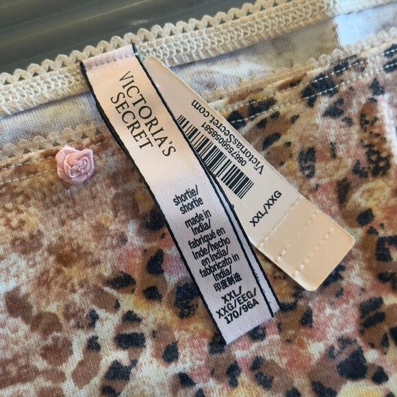 NWT (XXL) Victoria’s Secret Shortie Panty - Leopard Print Cotton Blend - Picture 4 of 10